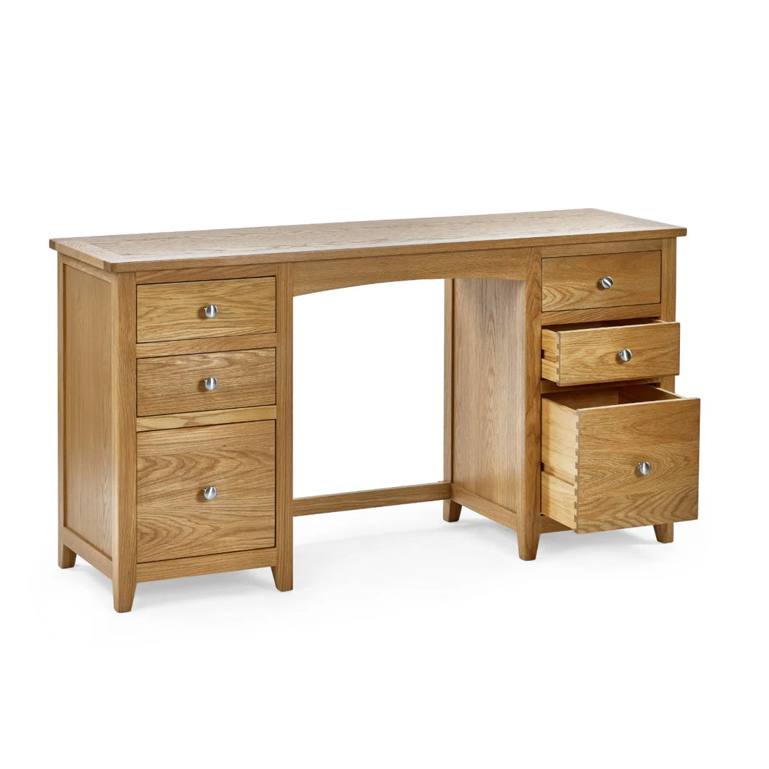 Mallory Twin Pedestal Dressing Table + Stool Set