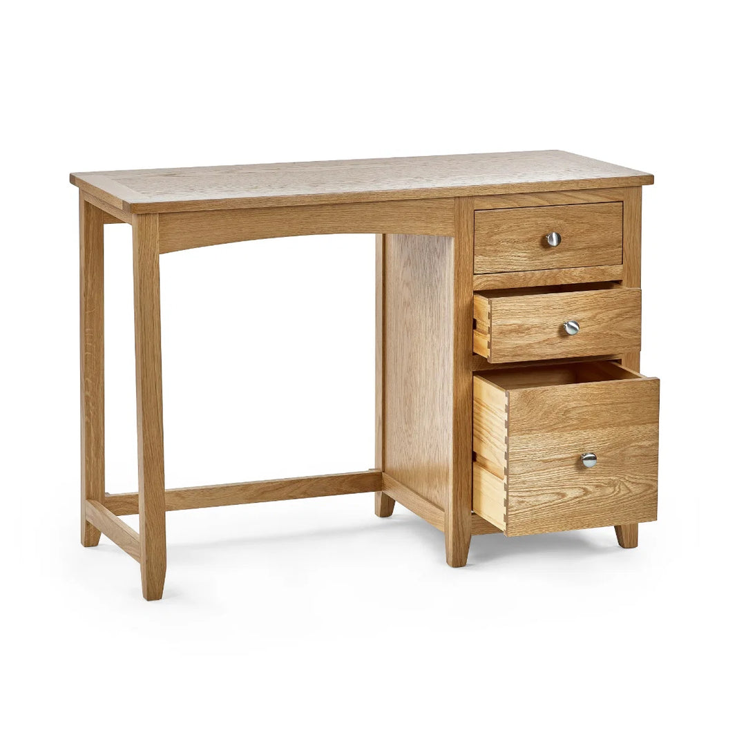 Mallory Single Pedestal Dressing Table + Stool Set