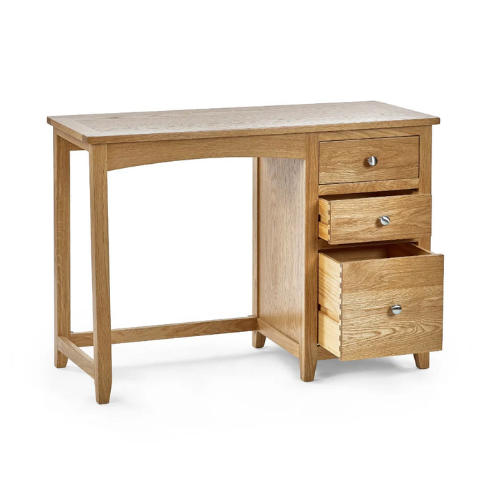 Mallory Single Pedestal Dressing Table + Stool Set