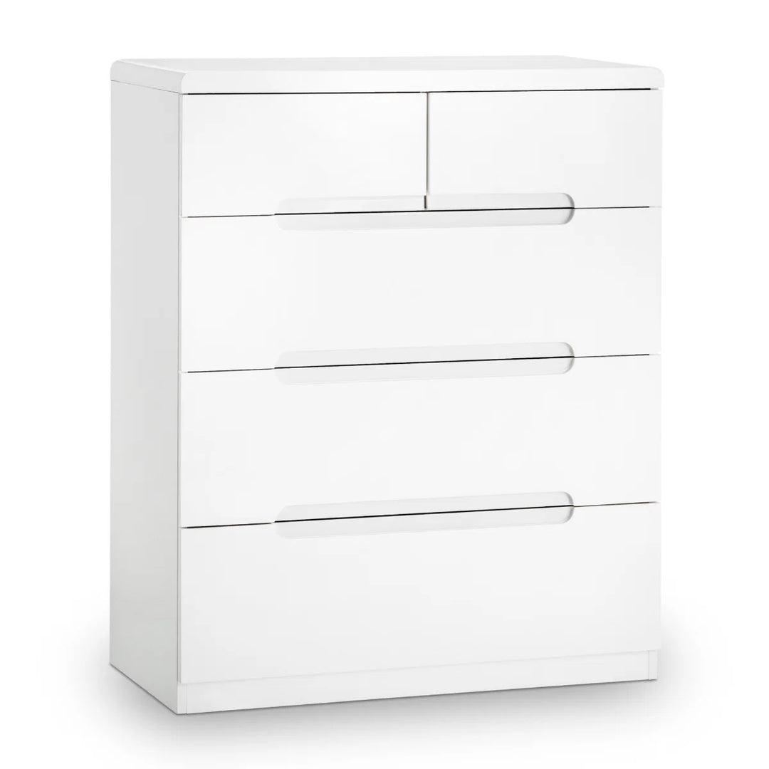 Manhattan 3+2 Drawer Chest - White