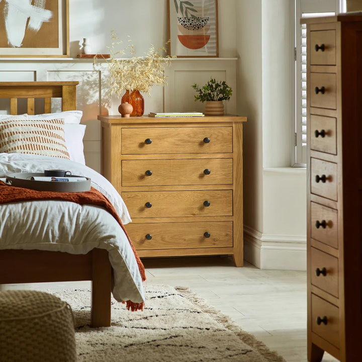 Marlborough Oak 4 Drawer Chest