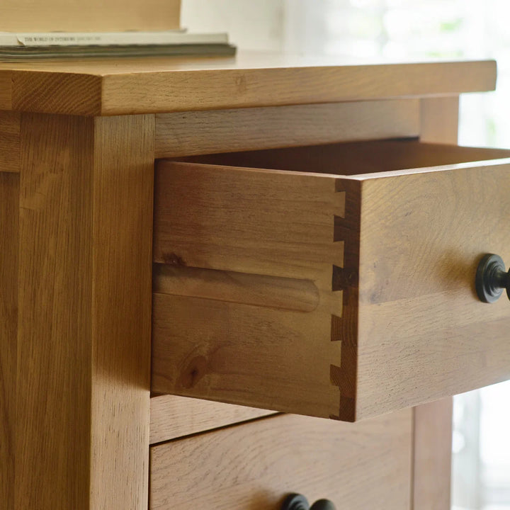 Marlborough Oak 7 Drawer Narrow Chest