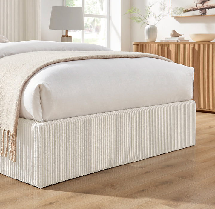 Gemini Double Cord Natural Storage Bed Frame