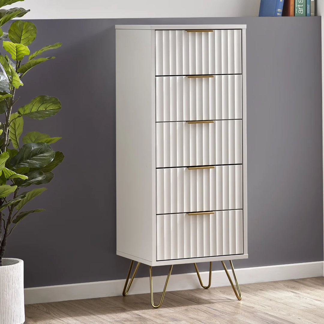 Murano 5 Drawer Tallboy