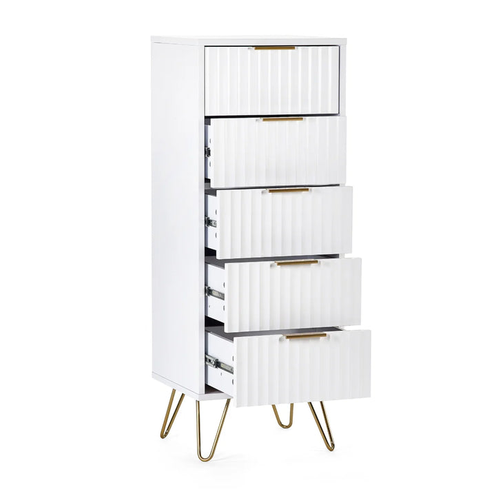 Murano 5 Drawer Tallboy