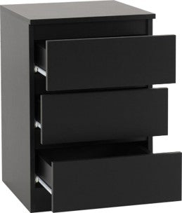 Malvern 3 Drawer Bedside X2