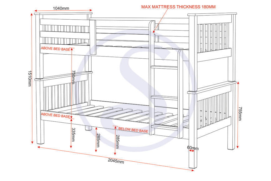 Neptune 3'0 Bunk Bed