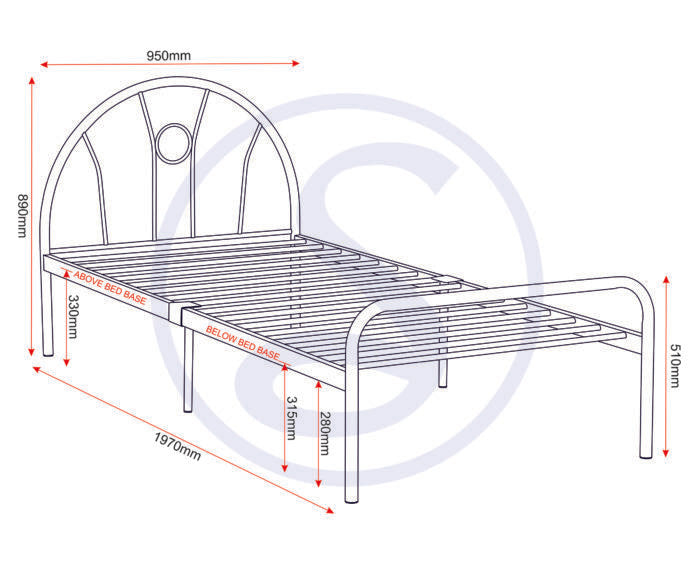 Nova 3'0 Metal Bed Frame