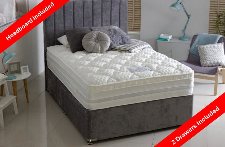 Oxford 1000 Divan Set With Headboard and 2 Drawers