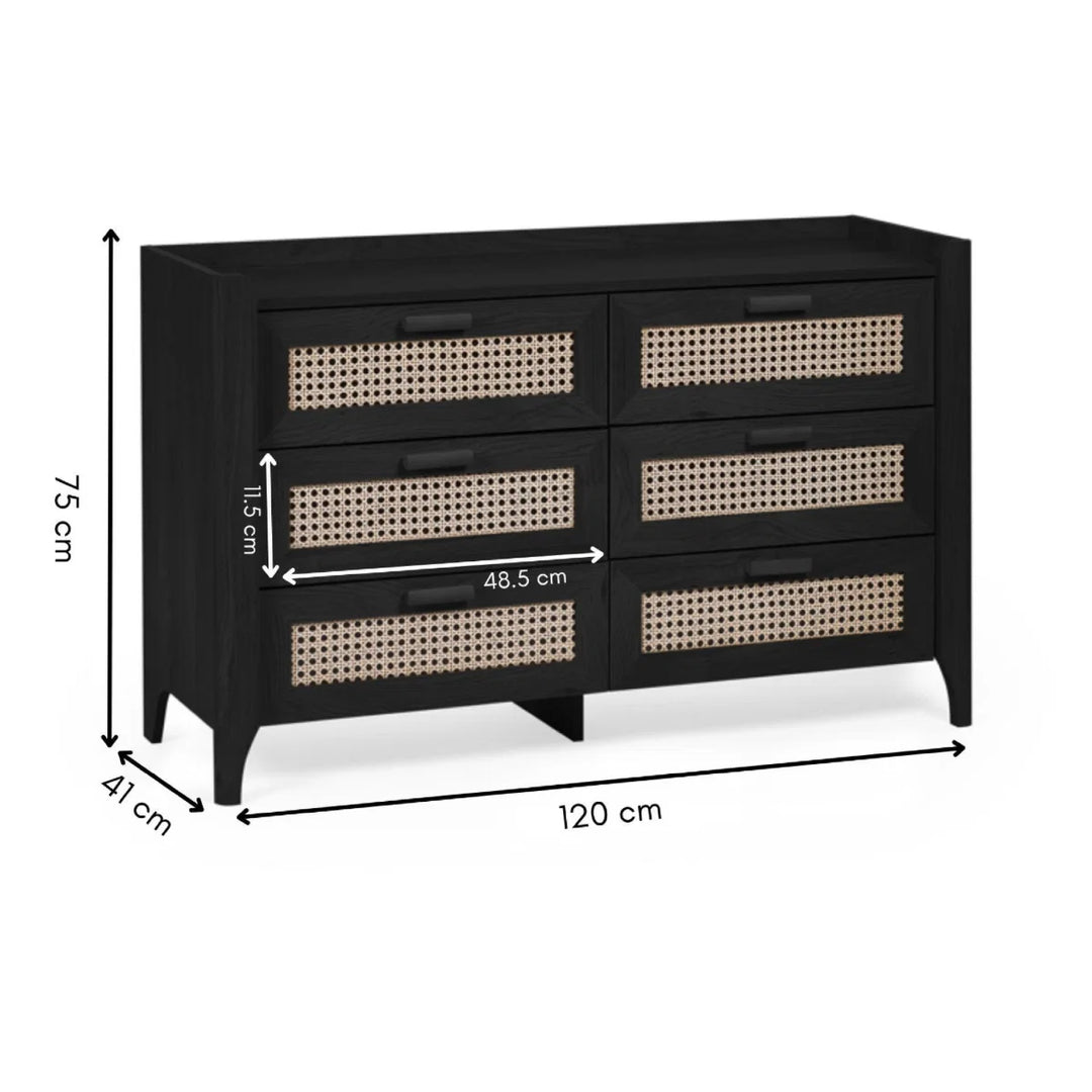 Sydney 6 Drawer Wide Chest