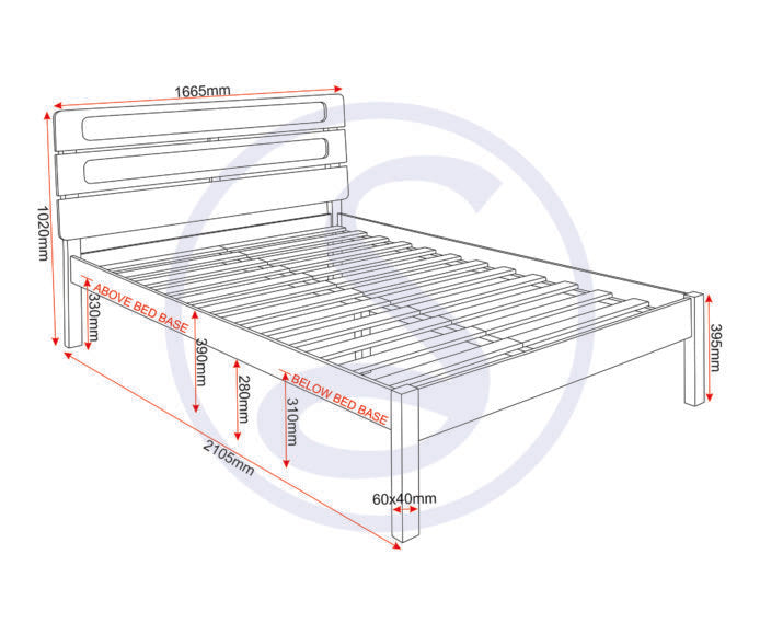 Santana Wooden Bed Frame