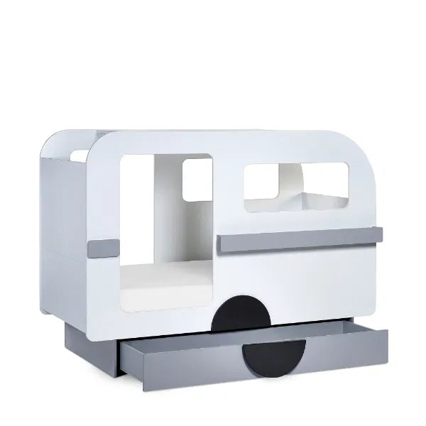 Tourer Caravan Bed - Vapor Grey And White