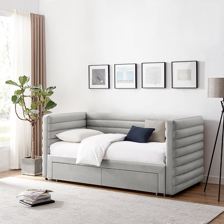 Bellatrix Daybed with Drawers Grey