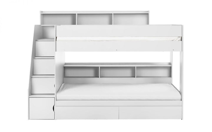 Camelot Staircase Bunk - All White