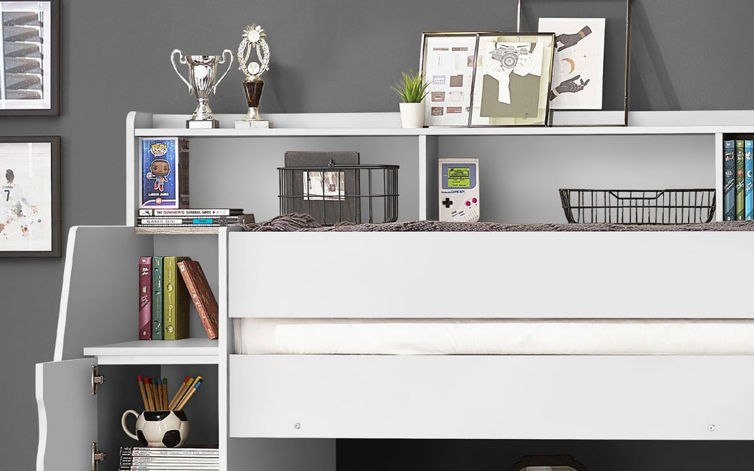 Camelot Staircase Bunk - All White