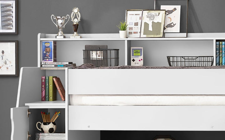 Camelot Staircase Bunk - All White