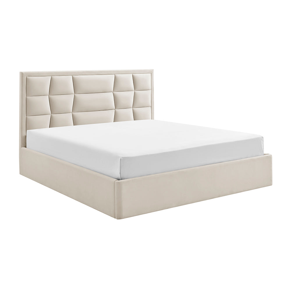 Carmen Double Natural Storage Bed Frame