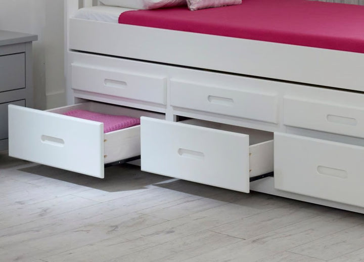 Amani UK Captains Bed with Underbed in White