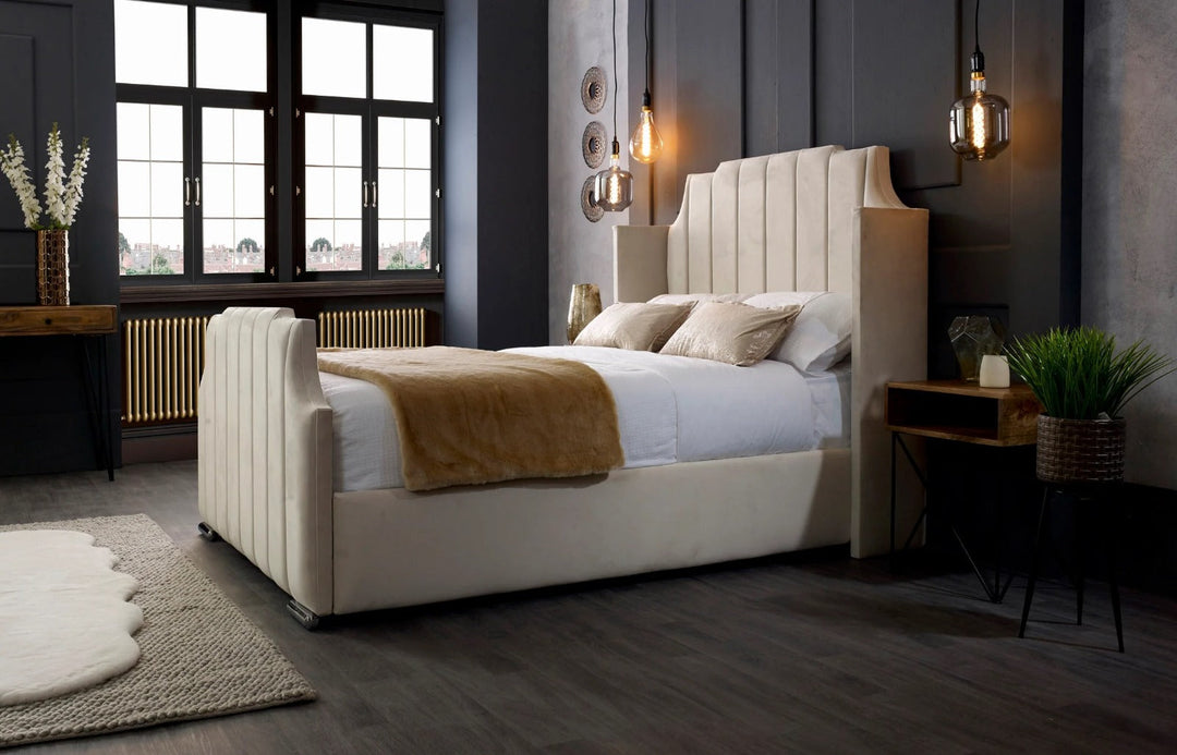 Winged Art Deco Bed Frame