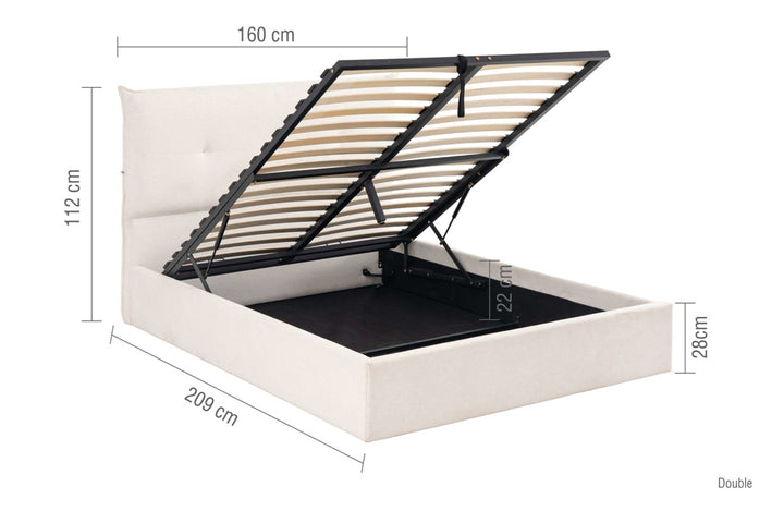 HAVEN OTTOMAN BED WHITE