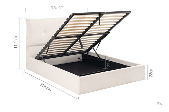 HAVEN OTTOMAN BED WHITE