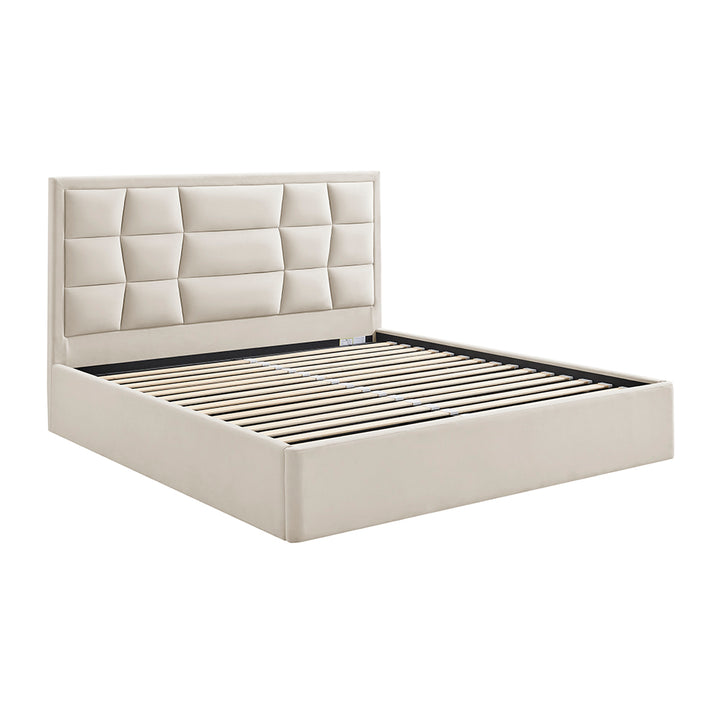 Carmen Double Natural Storage Bed Frame