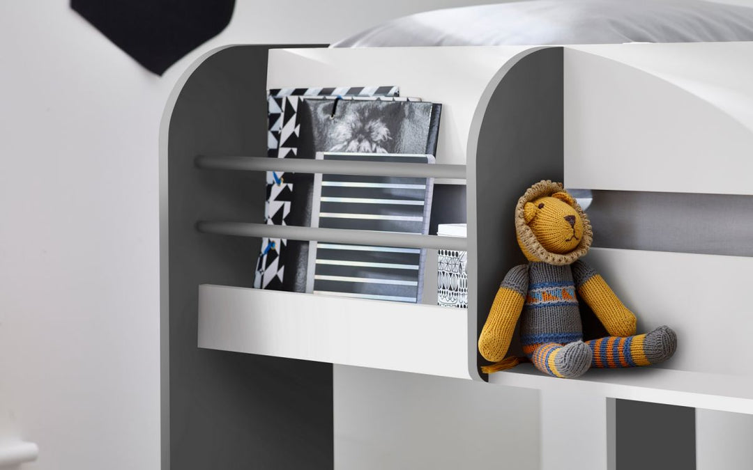 Mars Bunk and Underbed - Charcoal & White
