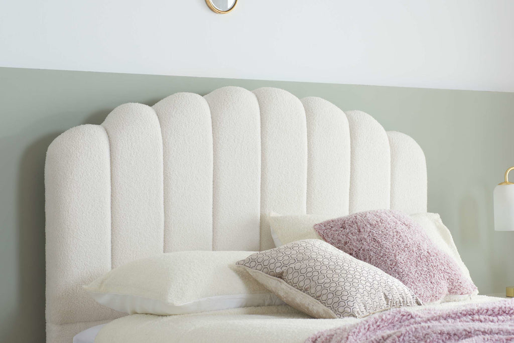 MONACO FABRIC OTTOMAN BED WHITE