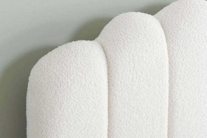 MONACO FABRIC OTTOMAN BED WHITE