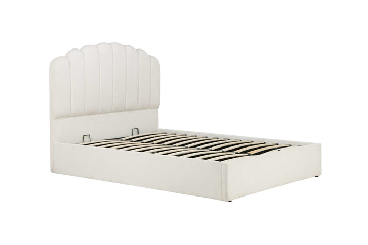 MONACO FABRIC OTTOMAN BED WHITE