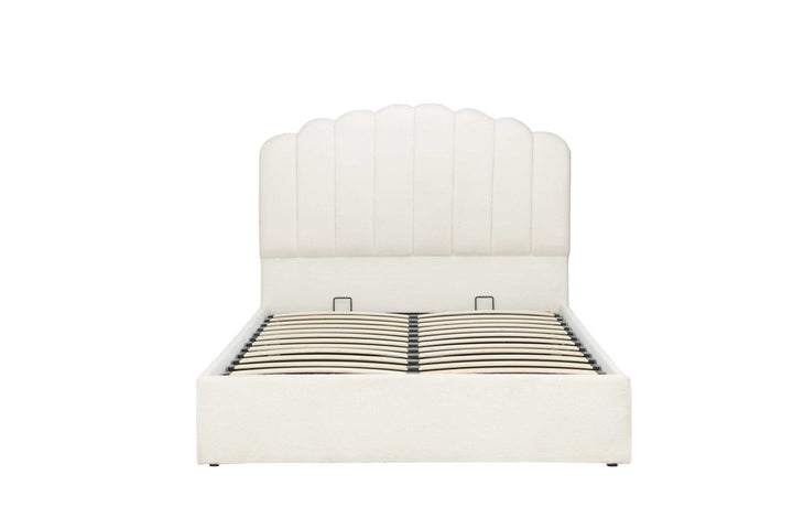 MONACO FABRIC OTTOMAN BED WHITE
