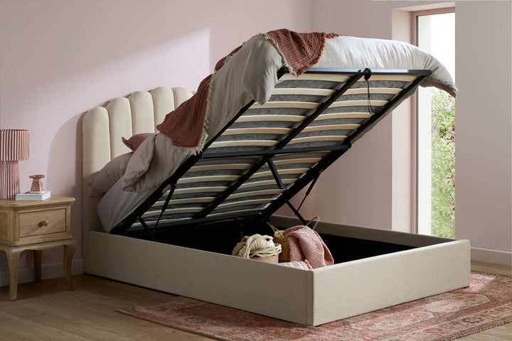 MONACO FABRIC OTTOMAN BED BEIGE