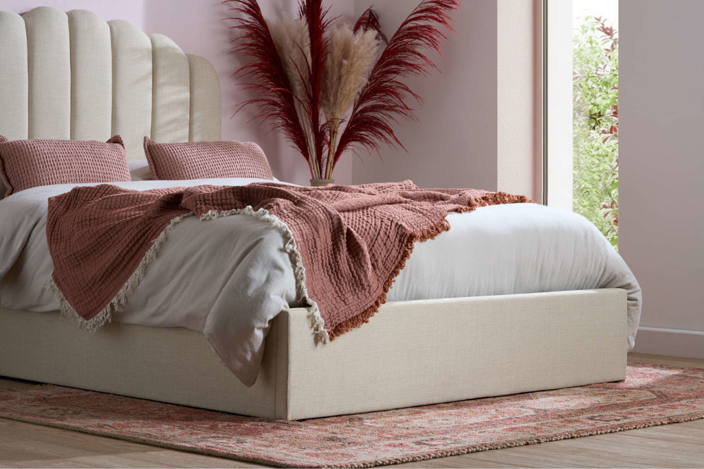 MONACO FABRIC OTTOMAN BED BEIGE