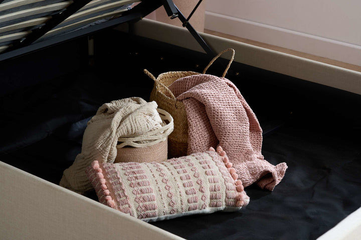 MONACO FABRIC OTTOMAN BED BEIGE