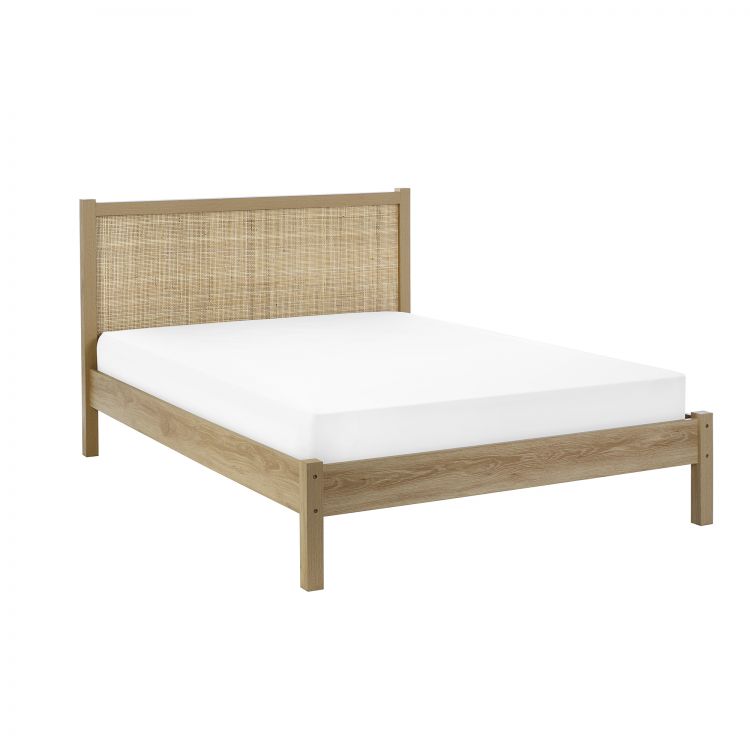 Padstow Rattan Bed Frame - Oak