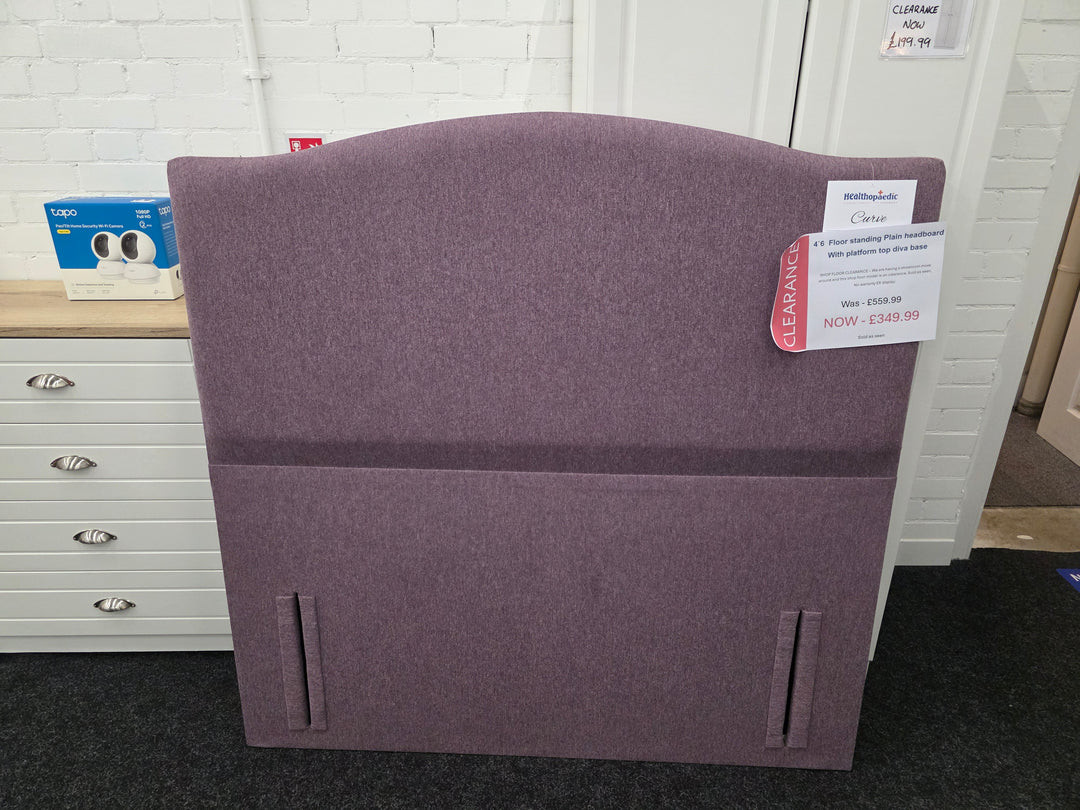 Divan Base with Floor Standing Headboard - CLEARANCE