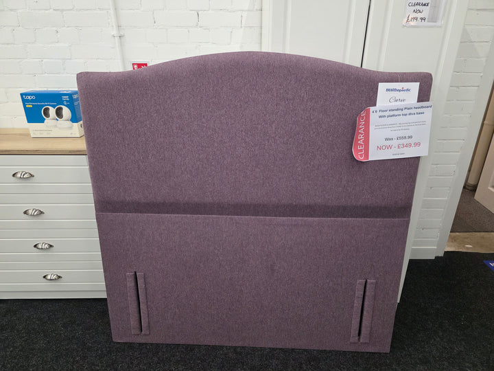 Divan Base with Floor Standing Headboard - CLEARANCE
