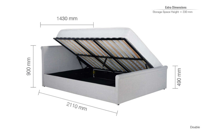 STRATUS OTTOMAN BED GREY