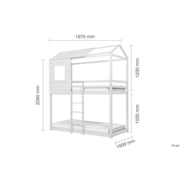 Adventure Bunk Bed - White - The Bed House