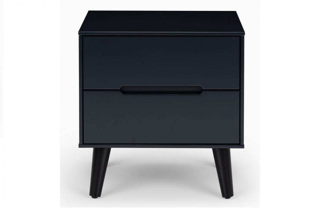 Alicia 2 Drawer Bedside - Anthracite - The Bed House