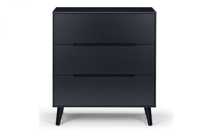 Alicia 3 Drawer Chest - Anthracite - The Bed House