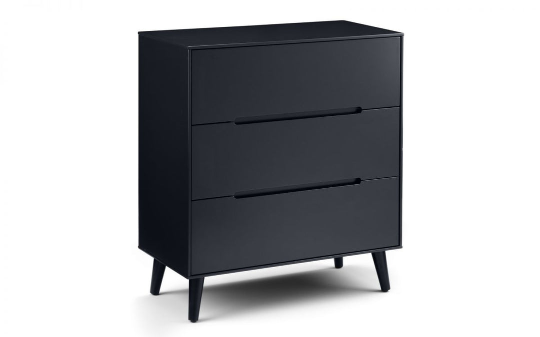 Alicia 3 Drawer Chest - Anthracite - The Bed House