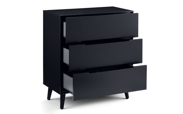 Alicia 3 Drawer Chest - Anthracite - The Bed House