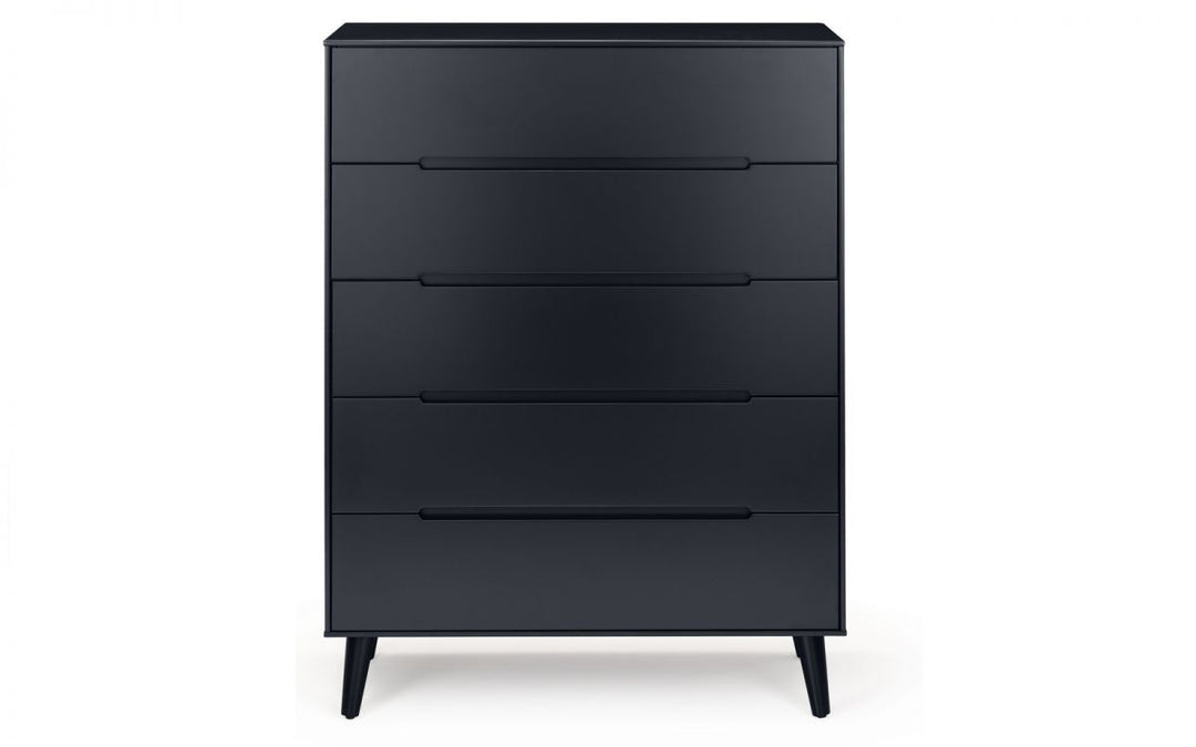 Alicia 5 Drawer Chest - Anthracite - The Bed House