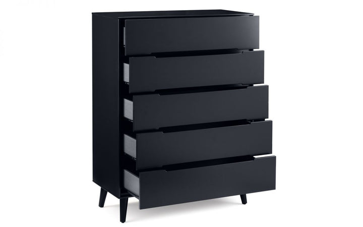 Alicia 5 Drawer Chest - Anthracite - The Bed House