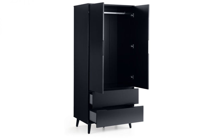 Alicia Combination Wardrobe - Anthracite - The Bed House