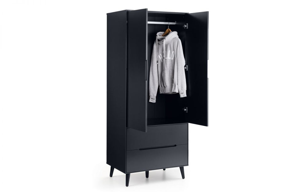 Alicia Combination Wardrobe - Anthracite - The Bed House