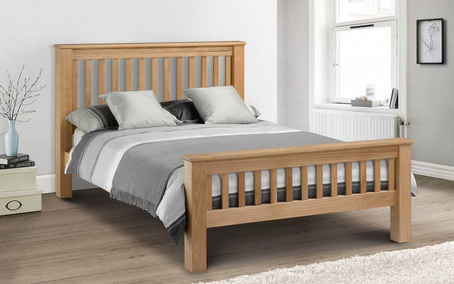 Amsterdam Oak Bed - High Foot End - The Bed House