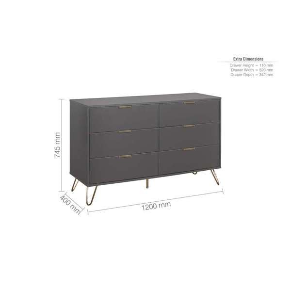 Arlo 6 Drawer Chest - The Bed House