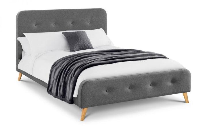 Astrid Curved Retro Fabric Bed - The Bed House